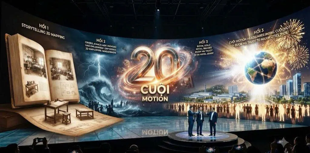 Ý Tưởng Storytelling 3D Mapping kỷ niệm thành lập Doanh Nghiệp