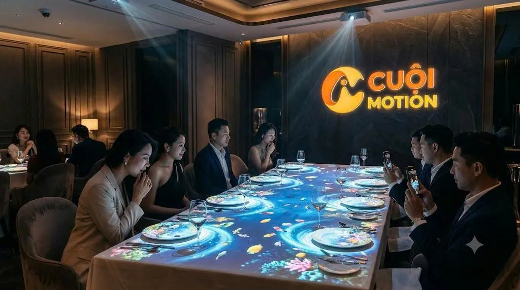 Table Mapping Bàn Tiệc – Đỉnh Cao Trải Nghiệm Ẩm Thực Fine Dining