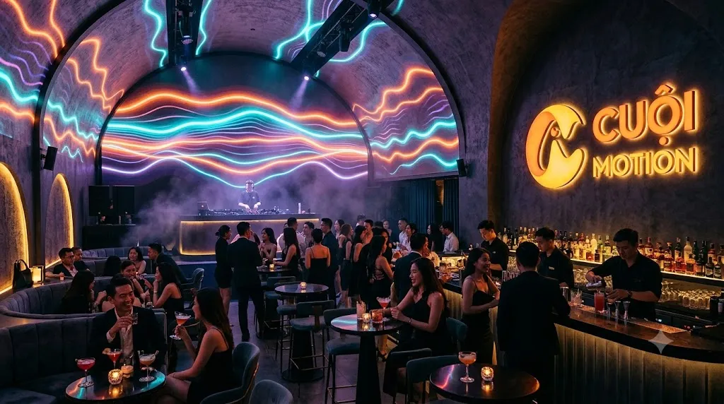 Visual Ánh Sáng Tương Tác Cảm Biến Theo Nhạc Cho Quán Bar & Lounge: Đỉnh Cao Trải Nghiệm Nightlife